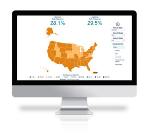 response rate map graphic